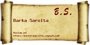 Barka Sarolta névjegykártya